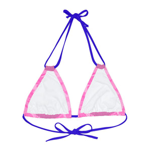 Pink Saltwater Camo Triangle Bikini Top