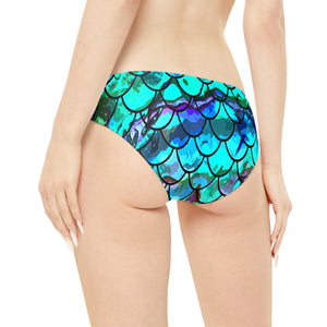 Mermaid Blues Loop Tie Side Bikini Bottom
