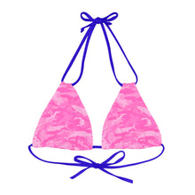 Load image into Gallery viewer, Pink Saltwater Camo Triangle Bikini Top