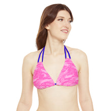 Load image into Gallery viewer, Pink Saltwater Camo Triangle Bikini Top