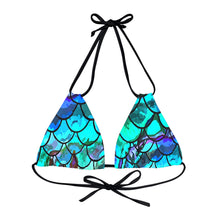 Load image into Gallery viewer, Mermaid Blues Triangle Bikini Top
