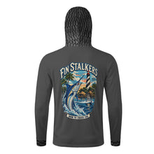 Load image into Gallery viewer, Born to Chase Fin Marlin Men’s Hoodie with Face Cover and Thumb Holes
