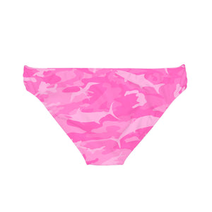 Pink Saltwater Camo Tie Side Bikini Bottom