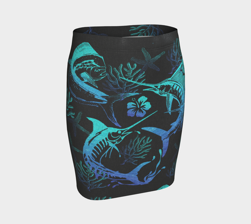 Gland Slam Black Fitted Skirt