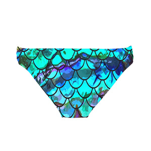 Mermaid Blues Loop Tie Side Bikini Bottom