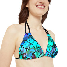 Load image into Gallery viewer, Mermaid Blues Triangle Bikini Top