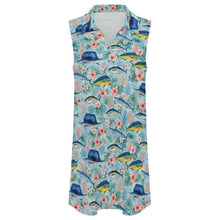 Load image into Gallery viewer, Bluewater Bloom Women’s Collared Shift Dress