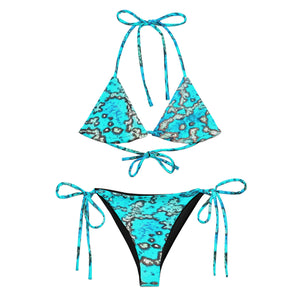 Barrier Reef All-over print recycled string bikini