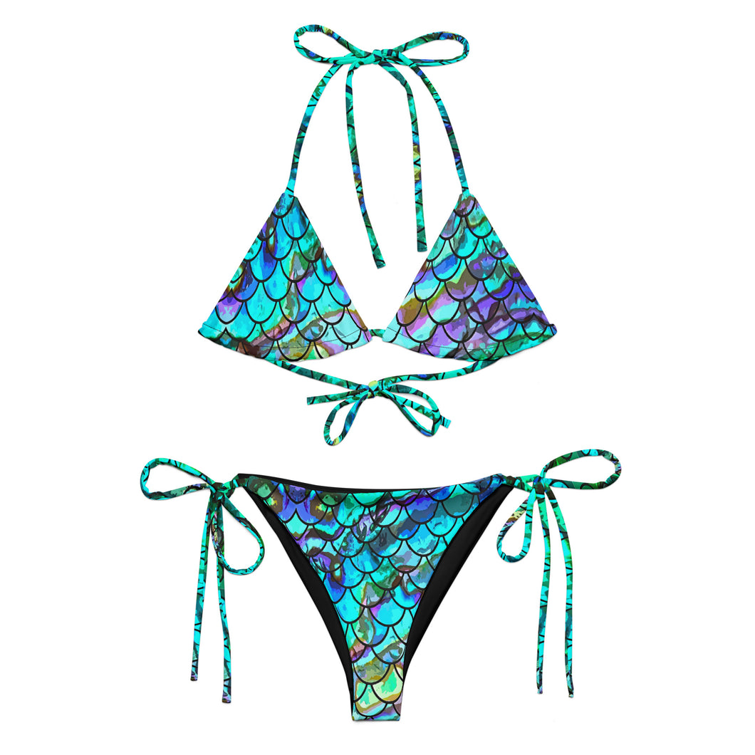 Mermaid Blues recycled string bikini