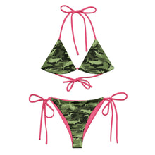 Load image into Gallery viewer, Green Saltwater Camo recycled string bikini