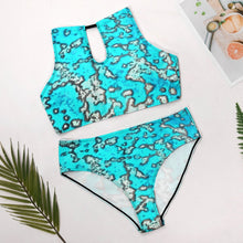 Load image into Gallery viewer, Women’s Full-Coverage Halter Bikini &amp; Low-Rise Bottoms | Reel Mermaid | Barrier Reef