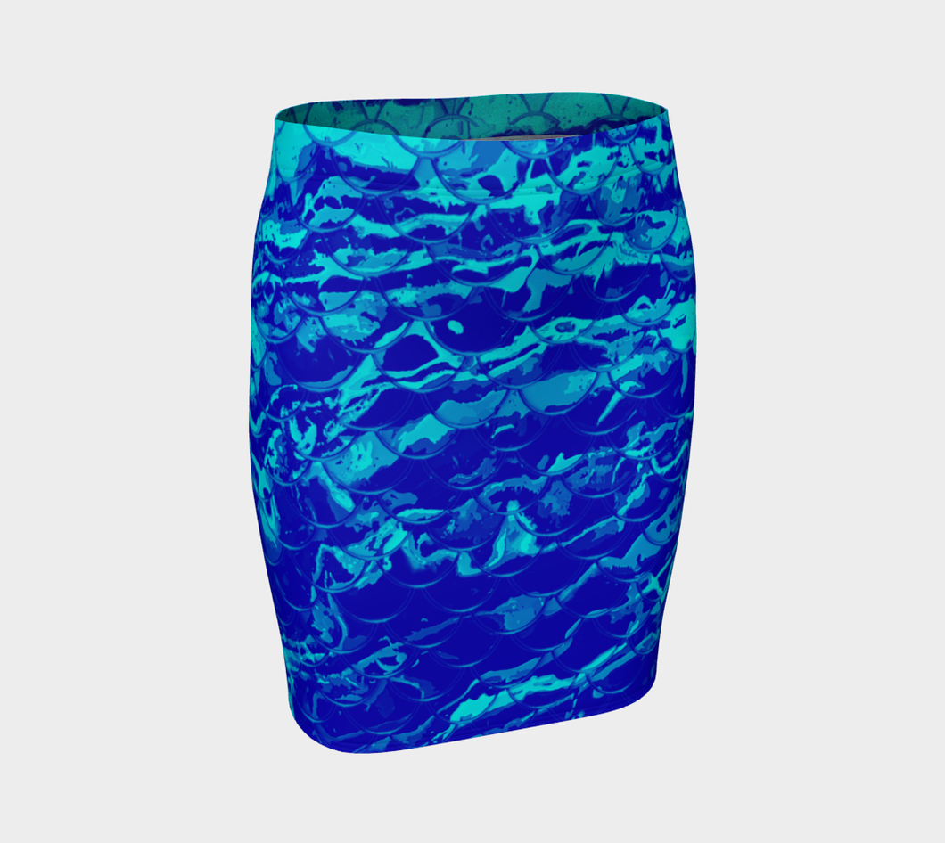 Royal Mermaflage Fitted Skirt