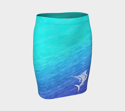 Ombre Sailfish Fitted Skirt