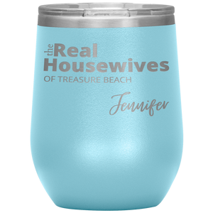 The Real Housewives Wine Tumbler with your location and name - Island Mermaid Tribe