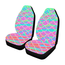 Load image into Gallery viewer, Pink Mermaid Scale Car Seat Covers (Set of 2)