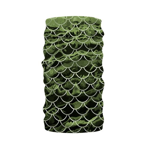 Mermaid Scale Camo ﻿Sublimation Neck Warmer Morf Scarf