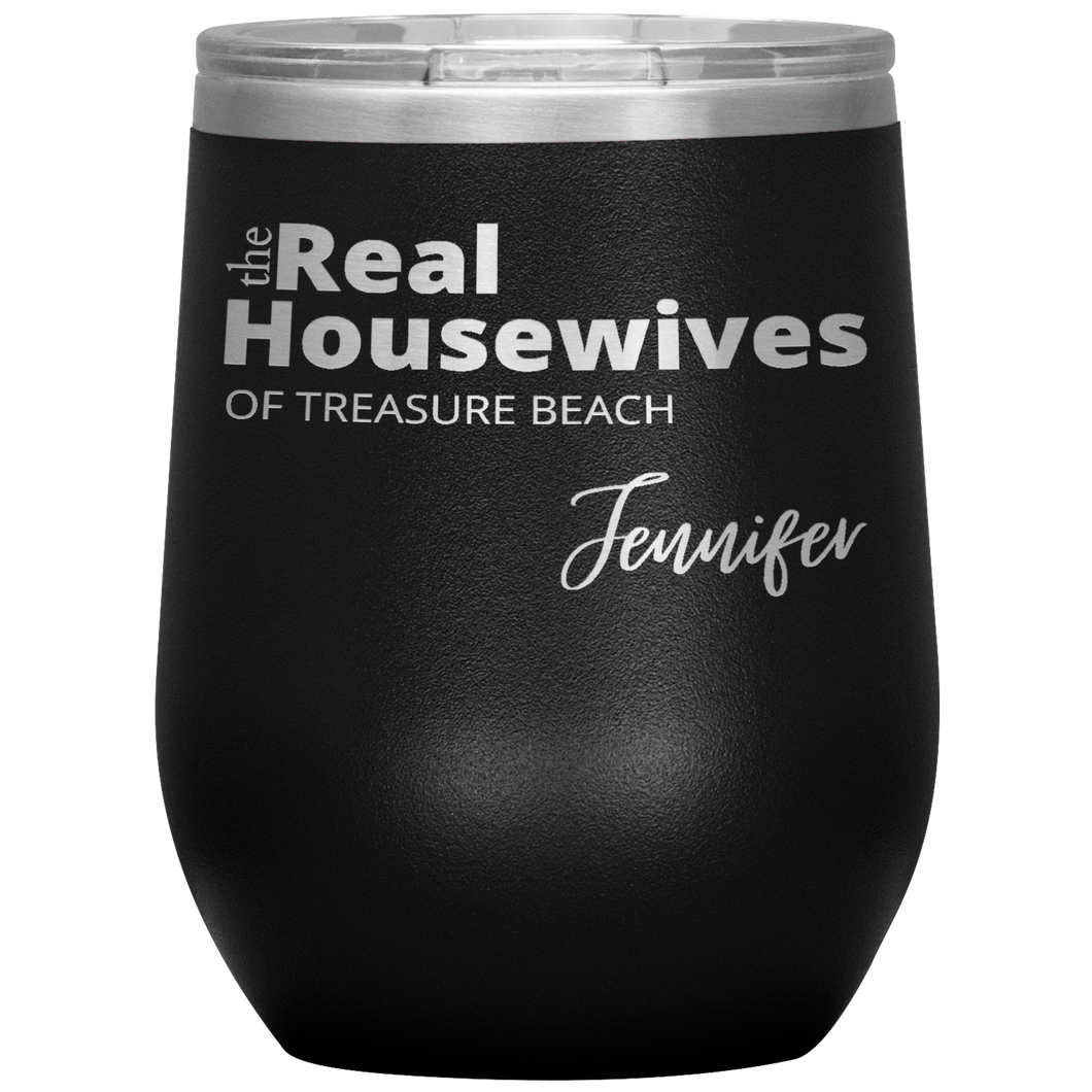 The Real Housewives Wine Tumbler with your location and name - Island Mermaid Tribe