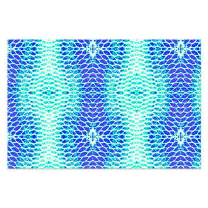 Blue Fish Scale Sarong - Island Mermaid Tribe
