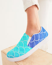 Load image into Gallery viewer, Ombre Blues Women&#39;s Slip-On Canvas Shoe