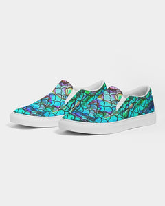 Mermaid Blues Women's Slip-On Canvas Shoe