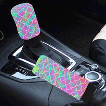 Load image into Gallery viewer, Pink Mermaid Scale Car Shift Knob Cover &amp; Hand Brake Cover - Island Mermaid Tribe