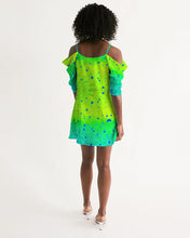 Load image into Gallery viewer, Mahi Print Women&#39;s Open Shoulder A-Line Dress