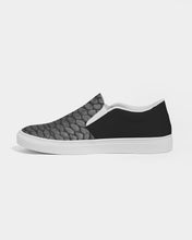 Load image into Gallery viewer, Fin Stalker Fish Scale Grey Men&#39;s Slip-On Canvas Shoe