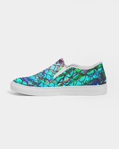 Mermaid Blues Women's Slip-On Canvas Shoe