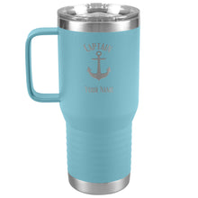 Load image into Gallery viewer, Boat Gifts, Nautical Gifts, Boat Tumbler, Personalized, Boating Gifts, Boat Cup, Boating Tumbler with handle, Boat Accessories, Captain, Boat Owner Gift