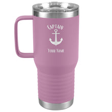 Load image into Gallery viewer, Boat Gifts, Nautical Gifts, Boat Tumbler, Personalized, Boating Gifts, Boat Cup, Boating Tumbler with handle, Boat Accessories, Captain, Boat Owner Gift