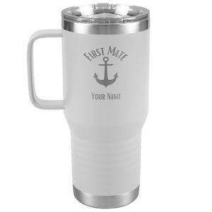 Boat Gifts, Nautical Gifts, Boat Tumbler, Personalized, Boating Gifts, Boat Cup, Boating Tumbler with handle, Boat Accessories, Captain, Boat Owner Gift
