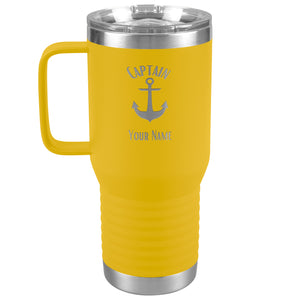 Boat Gifts, Nautical Gifts, Boat Tumbler, Personalized, Boating Gifts, Boat Cup, Boating Tumbler with handle, Boat Accessories, Captain, Boat Owner Gift