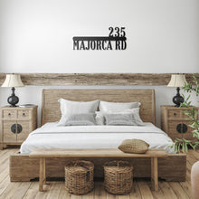 Load image into Gallery viewer, Mid Century Metal House Number Sign - Address Number Sign - Modern Address Sign -Retro Style House Number - Art Deco Address Number Sign