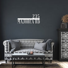 Load image into Gallery viewer, Mid Century Metal House Number Sign - Address Number Sign - Modern Address Sign -Retro Style House Number - Art Deco Address Number Sign