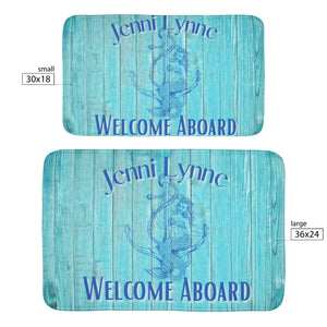 Personalized Mermaid Boat Mat | Custom Boat Rug