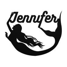Load image into Gallery viewer, Personalized Mermaid Metal Wall Art