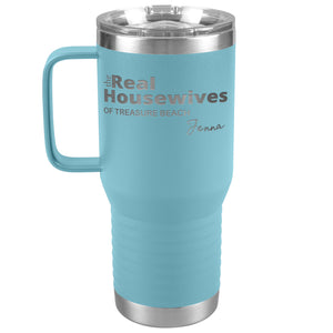 Personalized Name and Location Housewives Tumbler with Handle