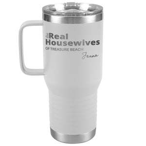 Personalized Name and Location Housewives Tumbler with Handle