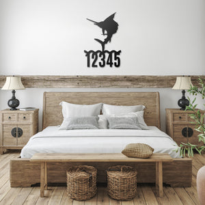 Sailfish  Metal House Numbers, Address Sign, House Number Plaque, Metal Address Numbers, Fish Sign, Front Porch Decor, Porch Signs, Metal Signs