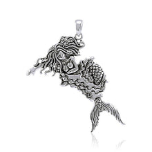 Load image into Gallery viewer, Moveable Mermaid Sterling Silver Pendant | Gift for Mermaid | Gift for her