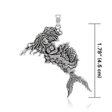 Load image into Gallery viewer, Moveable Mermaid Sterling Silver Pendant | Gift for Mermaid | Gift for her