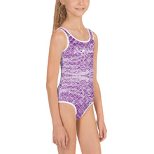 Load image into Gallery viewer, Mermaid Purple All-Over Print Kids Swimsuit