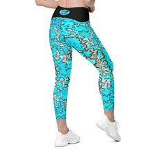 Load image into Gallery viewer, Barrier Reef High Waisted Leggings with Side Pockets available in XS to Plus Size 6XL