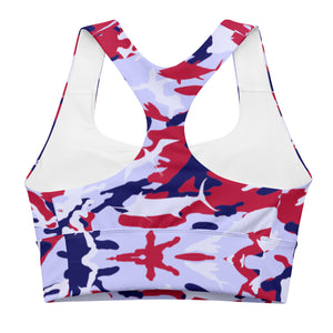 Patriotic Saltwater Camo Compression sports bra