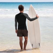 Load image into Gallery viewer, Grey Fin Stalkers Fish Scale Men&#39;s Rash Guard