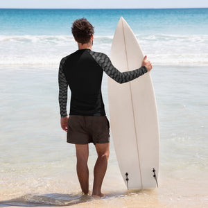 Grey Fin Stalkers Fish Scale Men's Rash Guard