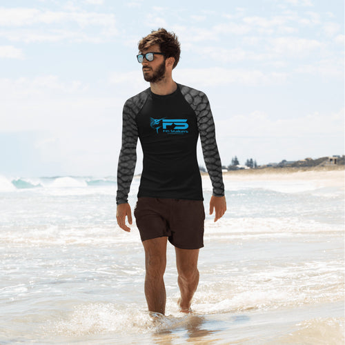 Grey Fin Stalkers Fish Scale Men's Rash Guard