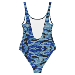 Blue Saltwater Camo One-Piece Swimsuit