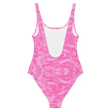 Load image into Gallery viewer, Pink Saltwater Camo One-Piece Swimsuit