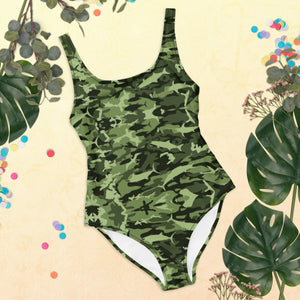Green Saltwater Camo One-Piece Swimsuit